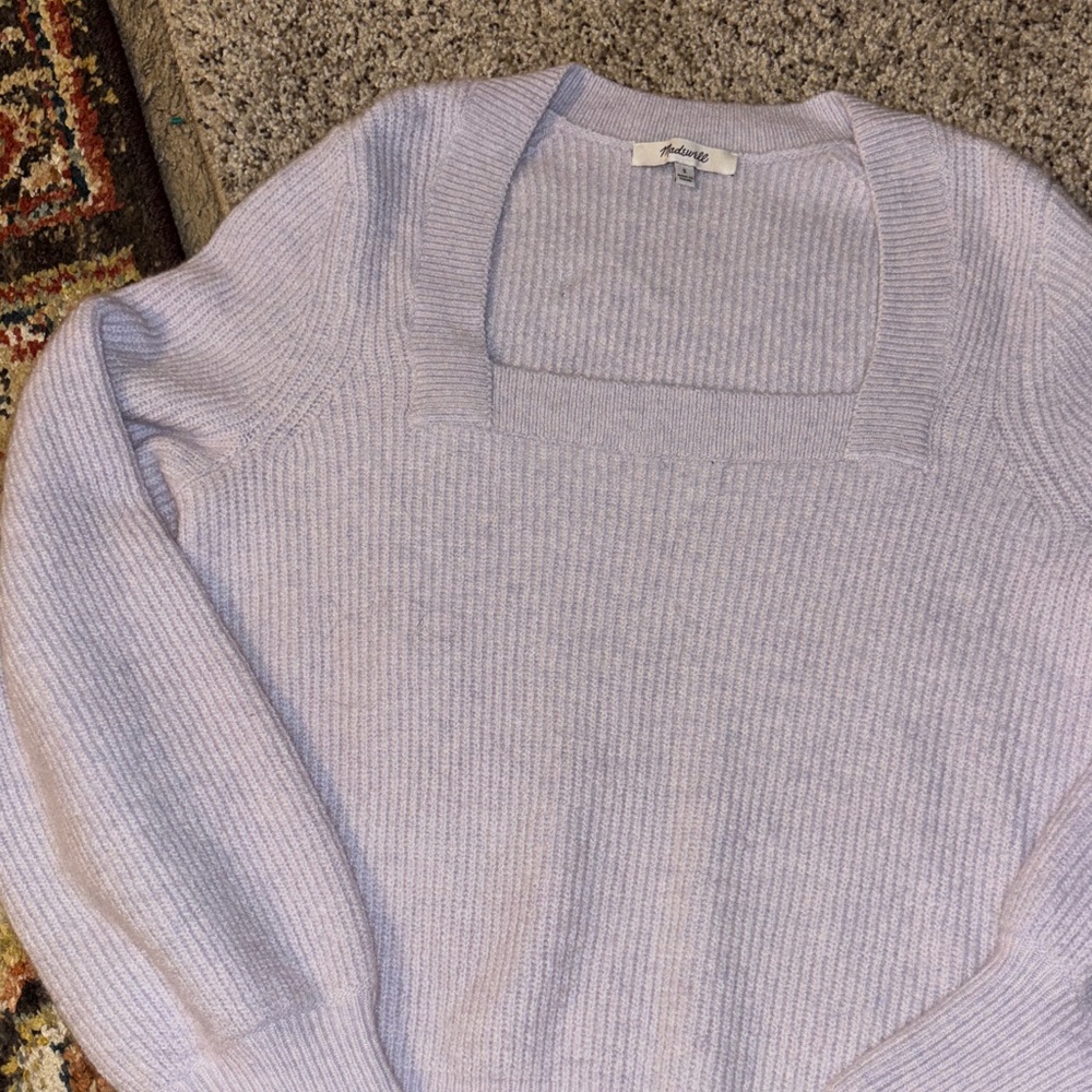 Madewell Light Purple Ribbed Sweater